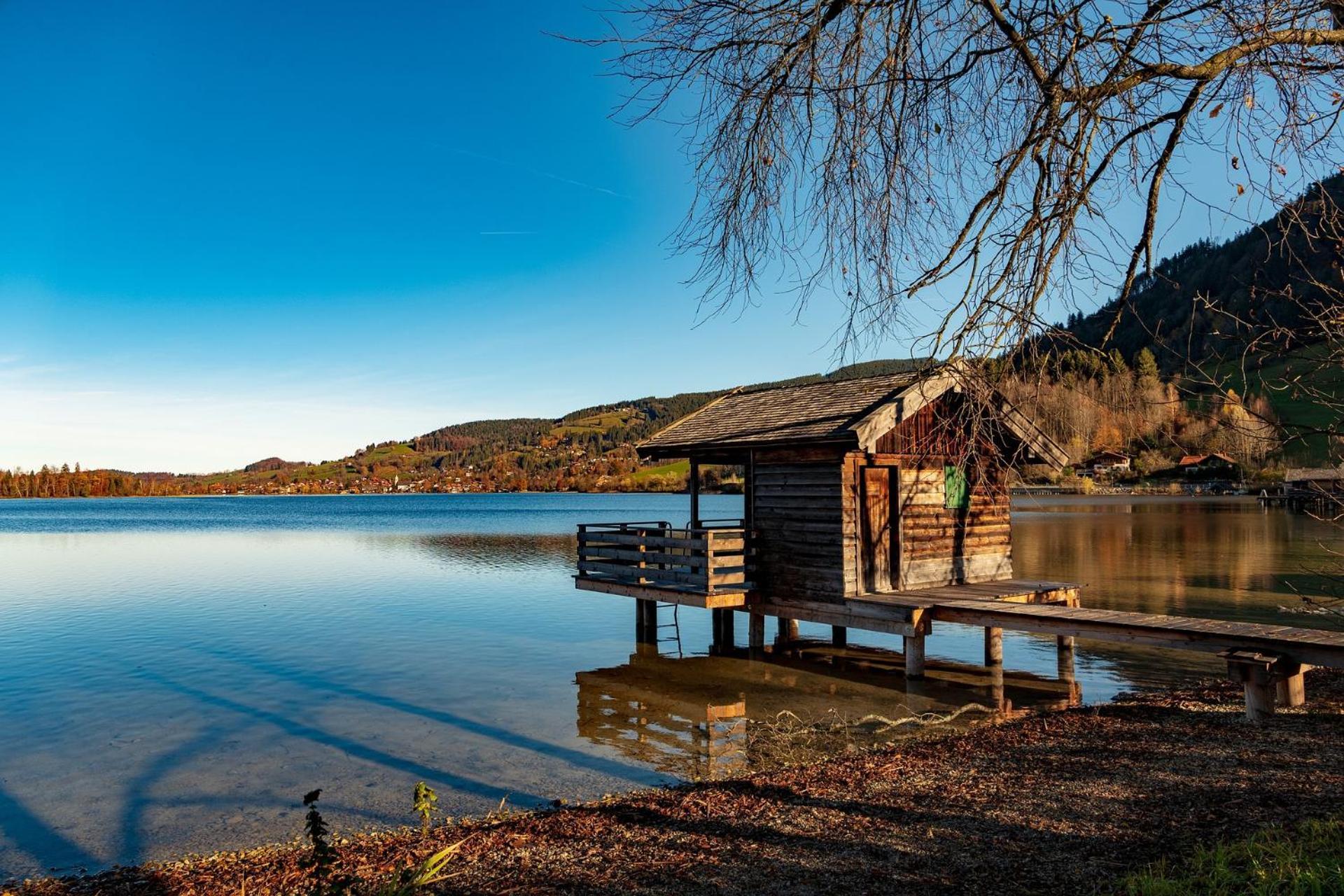 Studio Am Duernbach - Modern, Ruhig & Zentral Am Schliersee Mit Parkplatz エクステリア 写真